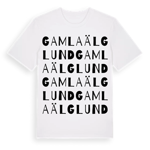 Gamla Älglund ordlek t-shirt – ekologisk bomull t-shirt från Pinshirt