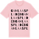 Pink Cotton t-shirt med Gamla Aspliden ordlek t-shirt