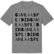 Mid Heather Gray t-shirt med Gamla Aspliden ordlek t-shirt