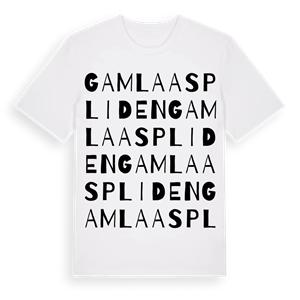 Gamla Aspliden ordlek t-shirt – ekologisk bomull t-shirt från Pinshirt