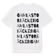 White t-shirt med Gamla Storbäcken ordlek t-shirt