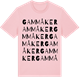 Pink Cotton t-shirt med Gammåker ordlek t-shirt