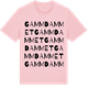 Pink Cotton t-shirt med Gammdammet ordlek t-shirt
