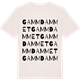 Vintage White t-shirt med Gammdammet ordlek t-shirt