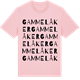 Pink Cotton t-shirt med Gammelåker ordlek t-shirt