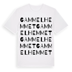 Gammelhemmet ordlek t-shirt – ekologisk bomull t-shirt från Pinshirt