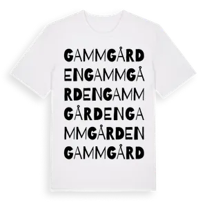 Gammgården ordlek t-shirt – ekologisk bomull t-shirt från Pinshirt