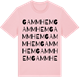 Pink Cotton t-shirt med Gammhem ordlek t-shirt