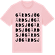 Pink Cotton t-shirt med Gärdsjö ordlek t-shirt