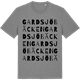 Mid Heather Gray t-shirt med Gardsjöbäcken ordlek t-shirt