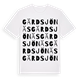 White t-shirt med Gärdsjönäs ordlek t-shirt