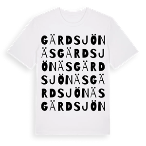 Gärdsjönäs ordlek t-shirt – ekologisk bomull t-shirt från Pinshirt