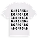 White t-shirt med Gargån ordlek t-shirt