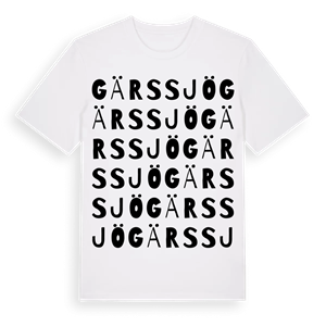 Gärssjö ordlek t-shirt – ekologisk bomull t-shirt från Pinshirt