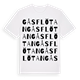 White t-shirt med Gåsflötan ordlek t-shirt