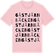 Pink Cotton t-shirt med Gåstjärnbäcken ordlek t-shirt