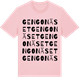 Pink Cotton t-shirt med Gengonäset ordlek t-shirt