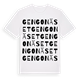 White t-shirt med Gengonäset ordlek t-shirt