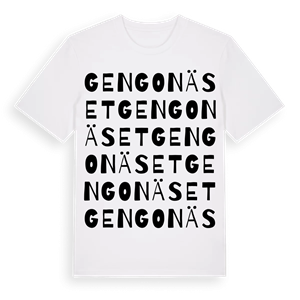 Gengonäset ordlek t-shirt – ekologisk bomull t-shirt från Pinshirt