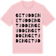 Pink Cotton t-shirt med Getudden ordlek t-shirt