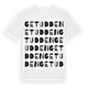 White t-shirt med Getudden ordlek t-shirt