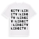 White t-shirt med Getviken ordlek t-shirt