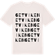 Vintage White t-shirt med Getviken ordlek t-shirt