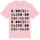Pink Cotton t-shirt med Giddesbacken ordlek t-shirt