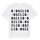 White t-shirt med Gigsele ordlek t-shirt