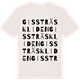 Vintage White t-shirt med Gissträskliden ordlek t-shirt