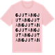 Pink Cotton t-shirt med Gjutan ordlek t-shirt