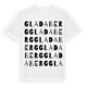 White t-shirt med Gladaberg ordlek t-shirt