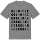 Mid Heather Gray t-shirt med Gladaberg ordlek t-shirt
