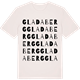 Vintage White t-shirt med Gladaberg ordlek t-shirt