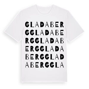 Gladaberg ordlek t-shirt – ekologisk bomull t-shirt från Pinshirt