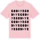 Pink Cotton t-shirt med Godmyr ordlek t-shirt