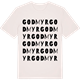 Vintage White t-shirt med Godmyr ordlek t-shirt