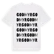 White t-shirt med Godmyr ordlek t-shirt