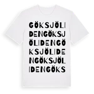 Göksjöliden ordlek t-shirt – ekologisk bomull t-shirt från Pinshirt
