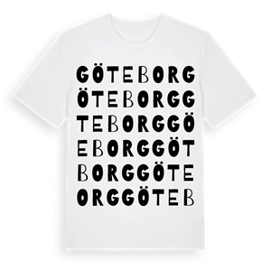 Göteborg ordlek t-shirt – ekologisk bomull t-shirt från Pinshirt