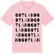 Pink Cotton t-shirt med Gotland ordlek t-shirt