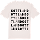 Vintage White t-shirt med Gottland ordlek t-shirt