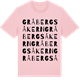 Pink Cotton t-shirt med Gråbergsåkern ordlek t-shirt