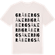 Vintage White t-shirt med Gråbergsåkern ordlek t-shirt