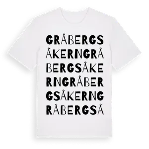 Gråbergsåkern ordlek t-shirt – ekologisk bomull t-shirt från Pinshirt