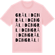 Pink Cotton t-shirt med Gråliden ordlek t-shirt