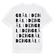 White t-shirt med Gråliden ordlek t-shirt