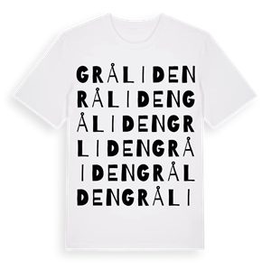 Gråliden ordlek t-shirt – ekologisk bomull t-shirt från Pinshirt