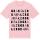 Pink Cotton t-shirt med Granåker ordlek t-shirt