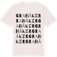 Vintage White t-shirt med Granåker ordlek t-shirt